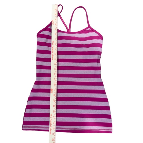 Lululemon Power Y Tank Raspberry Stripe - Picture 6 of 9